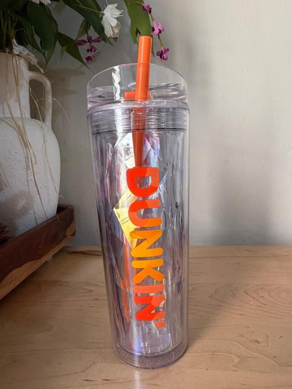 NWT Dunkin Donuts 24 oz Insulated Tumbler (Orange)